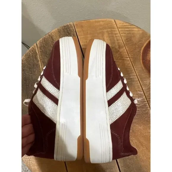 Madden Girl Livvyy platform lace-up red maroon sneakers size 7.5 NEW - Picture 7 of 9